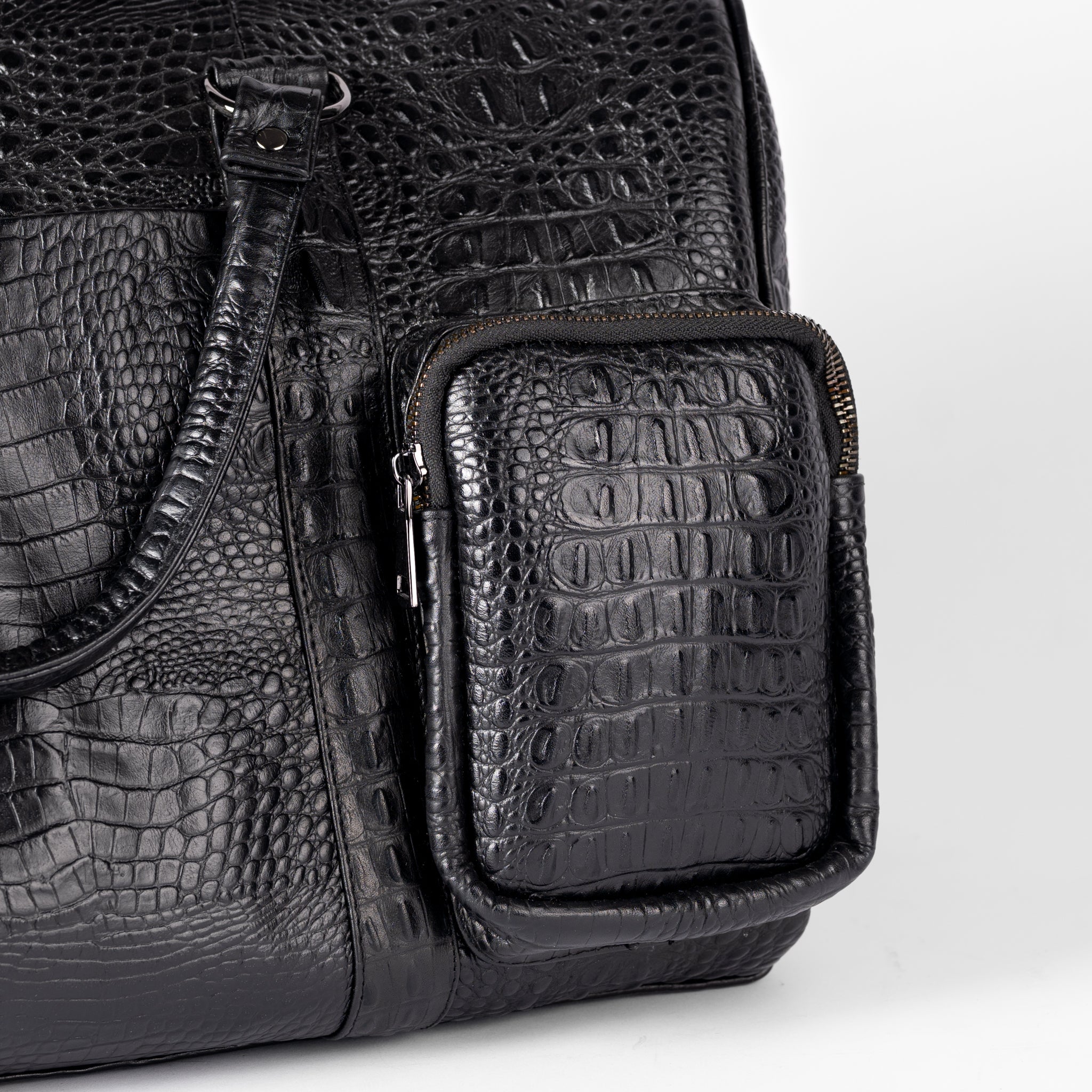LEVIATÁN | THE DUFFLE CROCO BLACK.