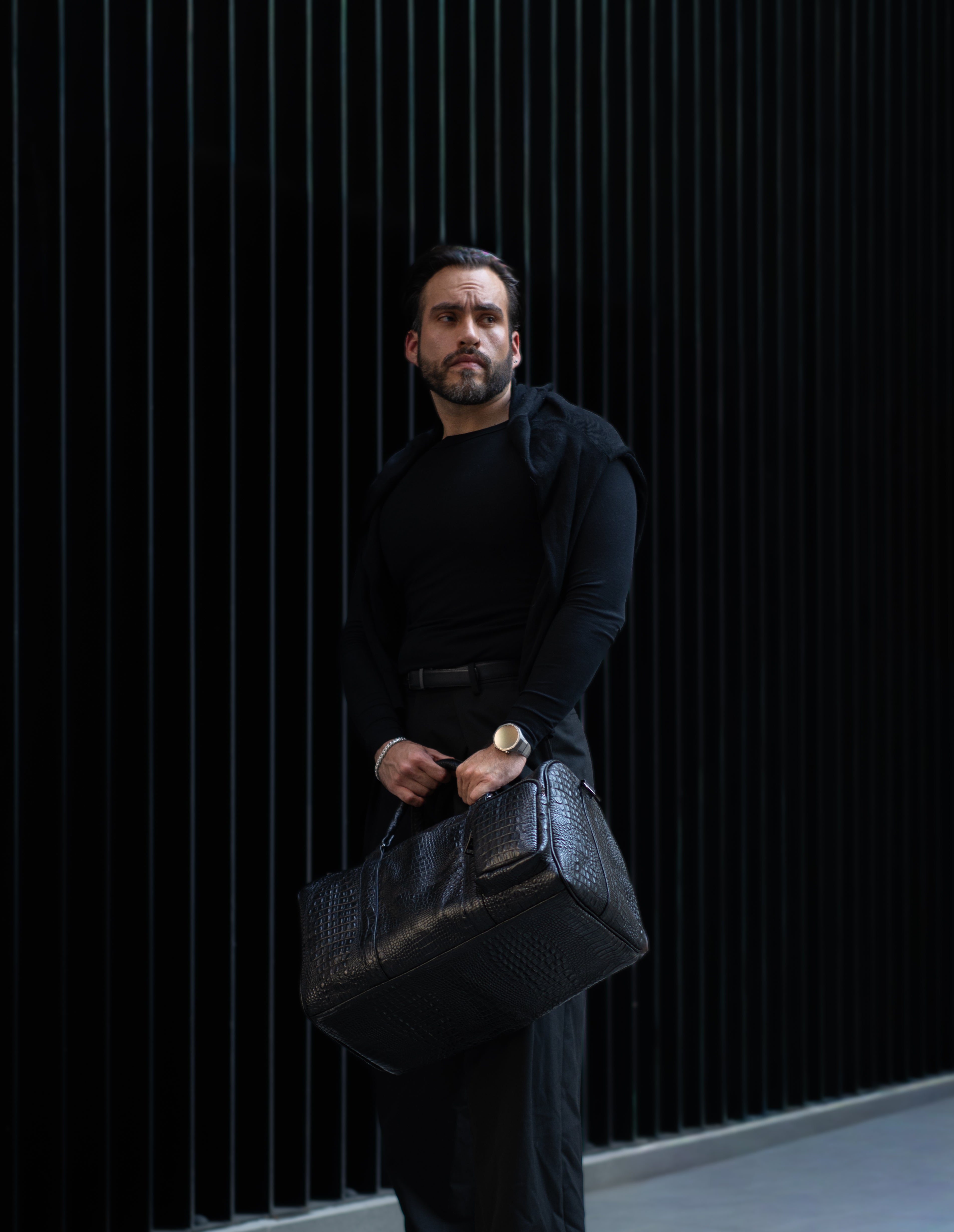 LEVIATÁN | THE DUFFLE CROCO BLACK.
